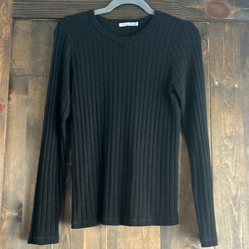 Michael Stars L/S Stylish Black Top